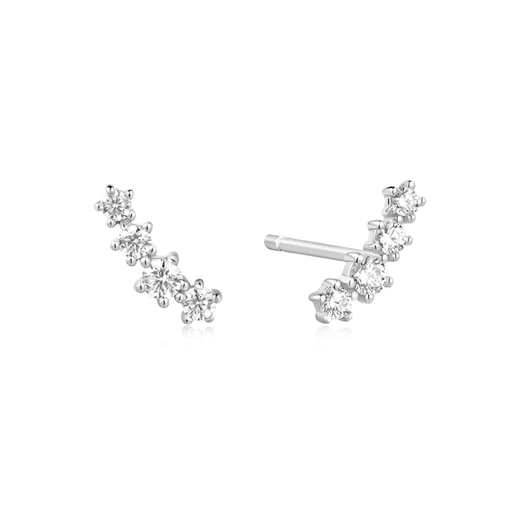 Ania Haie Silver Sparkle Climber Studs | The Jewellery Boutique Australia