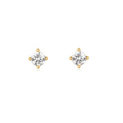 Gold Solitaire Studs | The Jewellery Boutique Australia