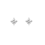 Silver Solitaire Studs | The Jewellery Boutique Australia