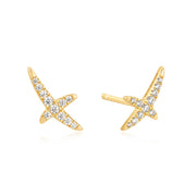 Ania Haie Gold Kiss Pave Studs | The Jewellery Boutique Australia