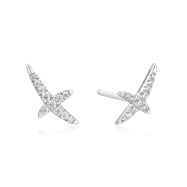 Ania Haie Silver Kiss Pave Studs | The Jewellery Boutique Australia