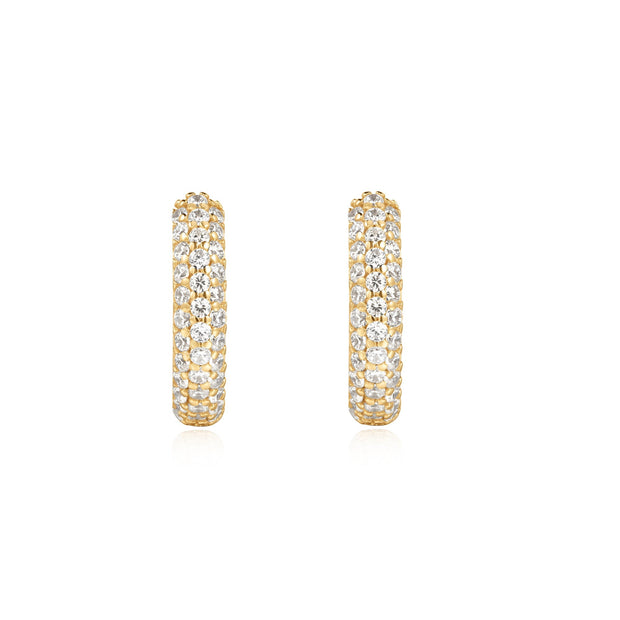 Gold Pave Huggies | The Jewellery Boutique Australia