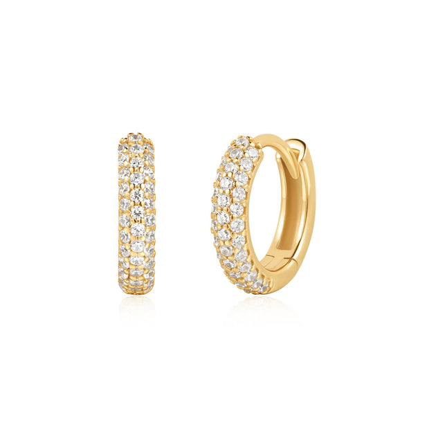 Ania Haie Gold Pave Huggies | The Jewellery Boutique Australia