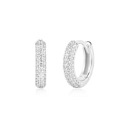 Ania Haie Silver Pave Huggies | The Jewellery Boutique Australia