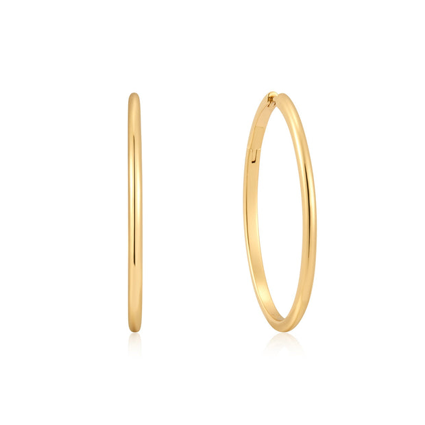 Ania Haie Gold Plain Oversized Hoops