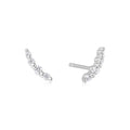 Silver Bezel Beaded Stone Stud Earrings | The Jewellery Boutique
