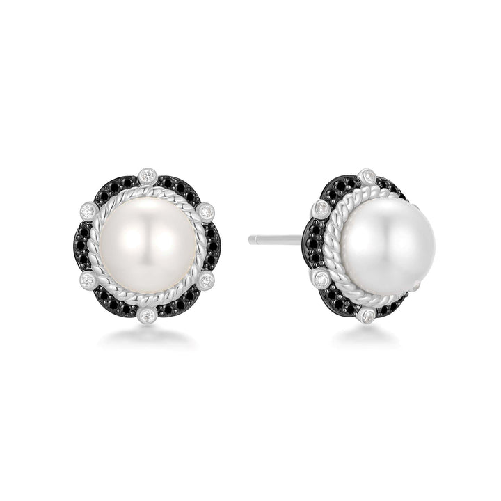 Ania Haie Two-Tone Shell Pearl Bloom Stud Earrings