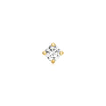 Gold Sparkle Round Barbell Single Earring | The Jewellery Boutique Australia