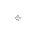 Silver Sparkle Round Barbell Single Earring | The Jewellery Boutique Australia