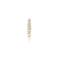 Gold Bar Barbell Single Earring | The Jewellery Boutique Australia