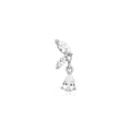 Silver Marquise Dangle Barbell Single Earring | The Jewellery Boutique Australia