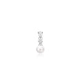 Silver Shell Pearl Dangling Barbell Single Earring | The Jewellery Boutique Australia