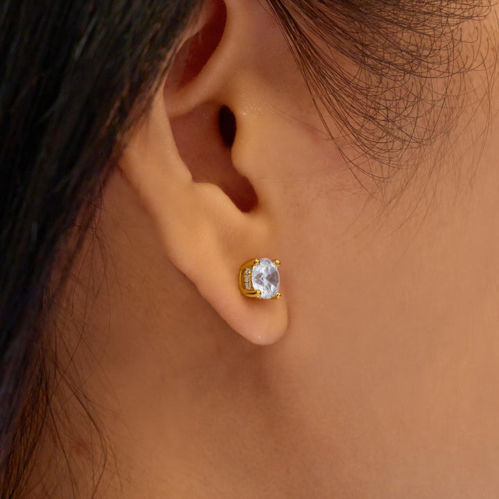 Gold Solitaire Stud Earrings | The Jewellery Boutique Australia