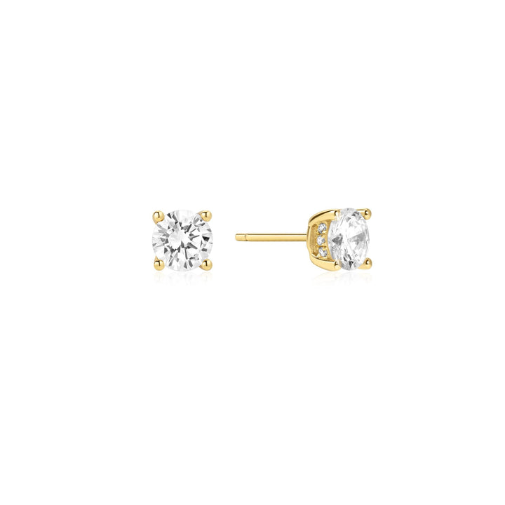 Gold Solitaire Stud Earrings | The Jewellery Boutique Australia