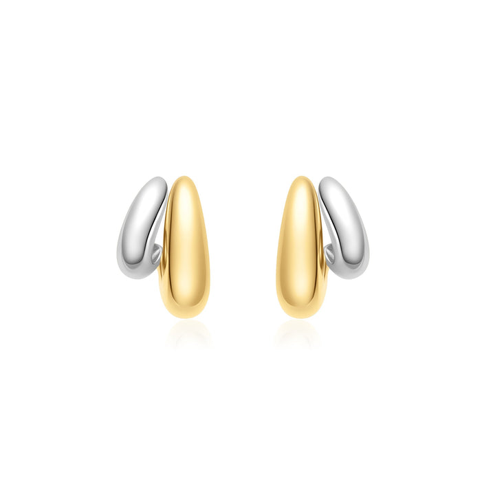 Ania Haie Two-Tone Dome Stud Hoop Earrings