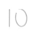 Ania Haie Silver Twisted Oversized Hoop Earrings