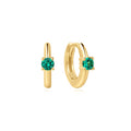Ania Haie Gold Green Huggie Hoop Earrings