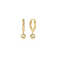 Ania Haie Gold Dangling Mint Green Huggie Hoop Earrings