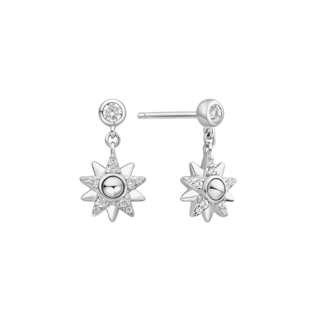 Ania Haie Silver Sunburst Dangle Stud Earrings | The Jewellery Boutique Australia