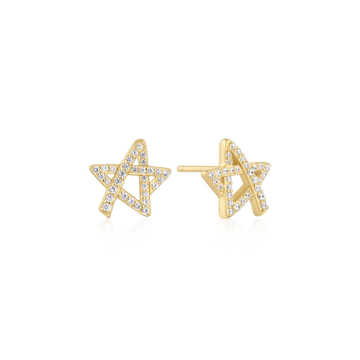 Ania Haie Gold Asymmetric Five-Point Star Stud Earrings | The Jewellery Boutique Australia