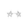 Ania Haie Silver Asymmetric Five-Point Star Stud Earrings | The Jewellery Boutique Australia