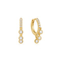 Ania Haie Gold Trio-Drop Huggie Hoop Earrings | The Jewellery Boutique Australia