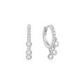 Ania Haie Silver Trio-Drop Huggie Hoop Earrings | The Jewellery Boutique Australia