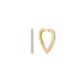 Ania Haie Gold Medium Sparkle Heart Huggie Hoop Earrings | The Jewellery Boutique Australia
