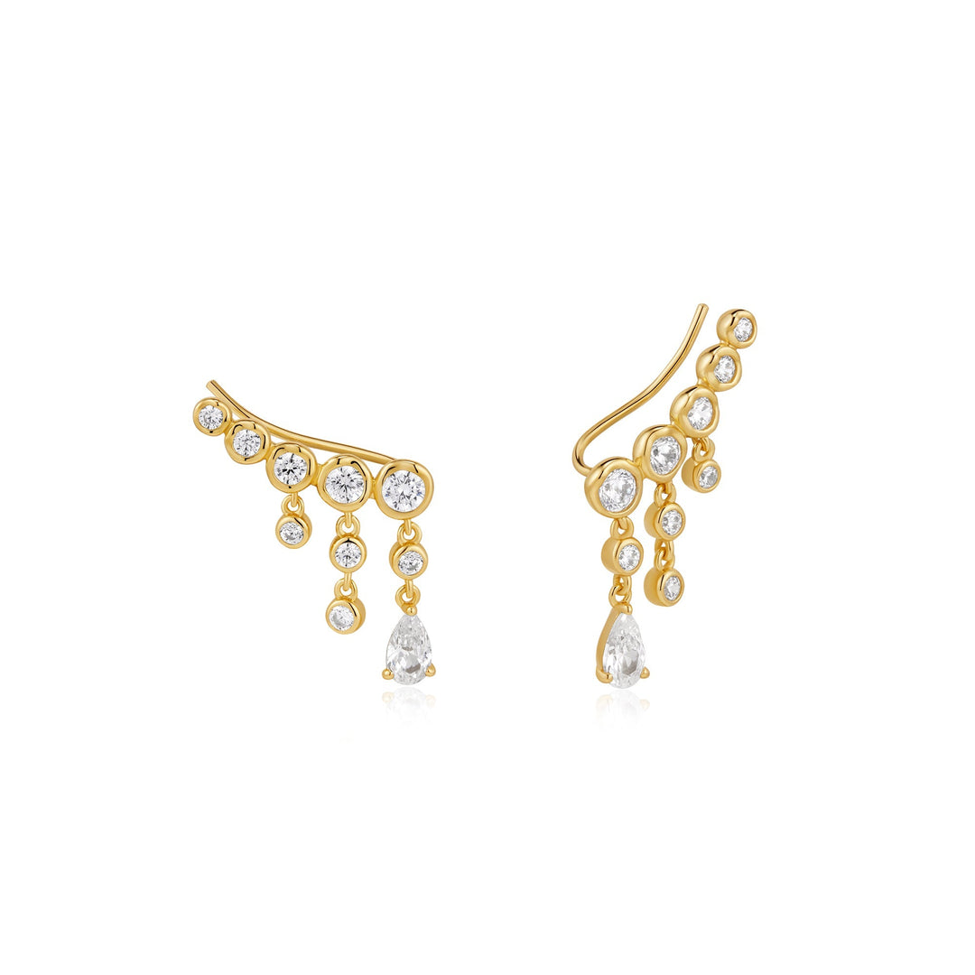 Ania Haie Gold Molten Cascade Bar Climbers | The Jewellery Boutique Australia