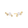 Ania Haie Gold Zig-Zag Shell Pearl Stud Earrings | The Jewellery Boutique Australia