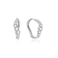 Ania Haie Silver Sparkling Tide Huggie Hoop Earrings