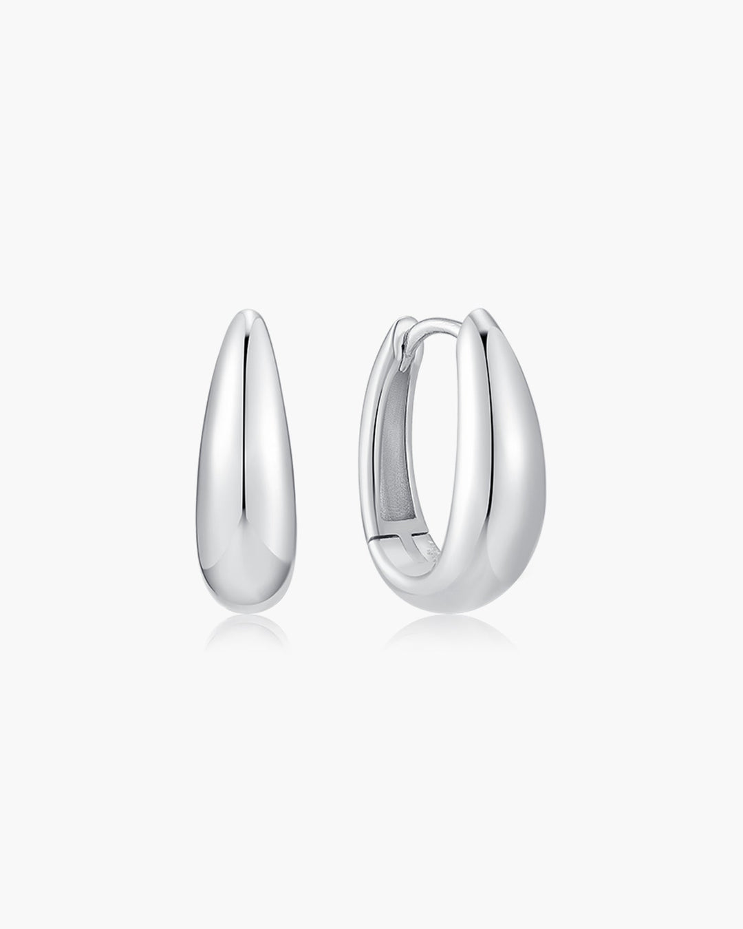 Gold Hollow Organic Pebble Drop Earrings