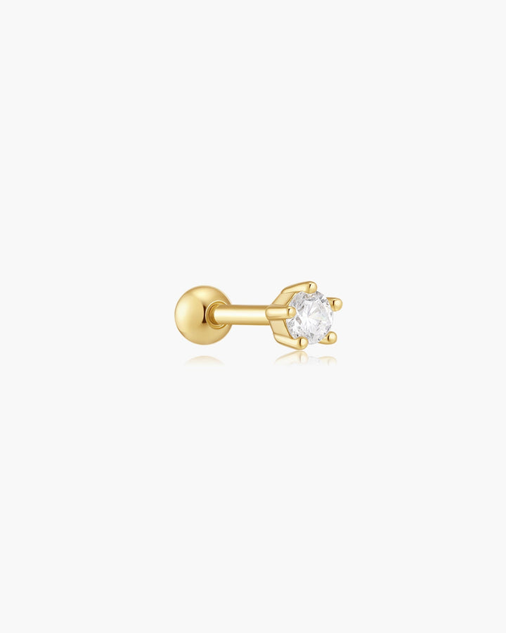 Ania Haie Gold Five-Prong Sparkle Barbell Earring E079-03G