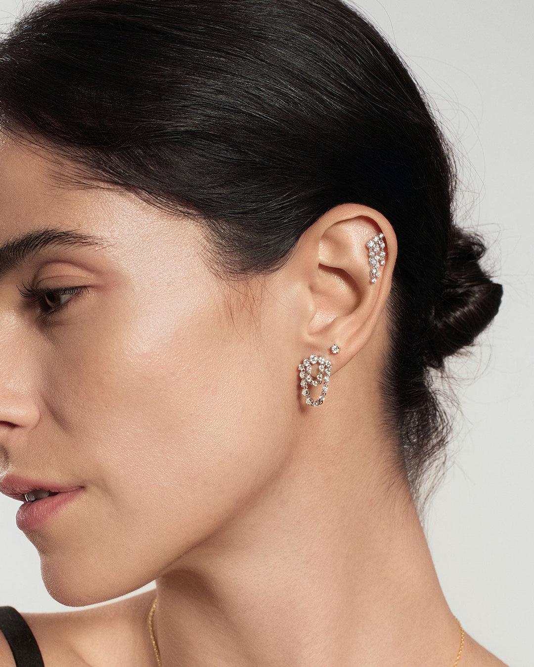 Ania Haie Silver Triple Fringe Barbell Earring E079-05H