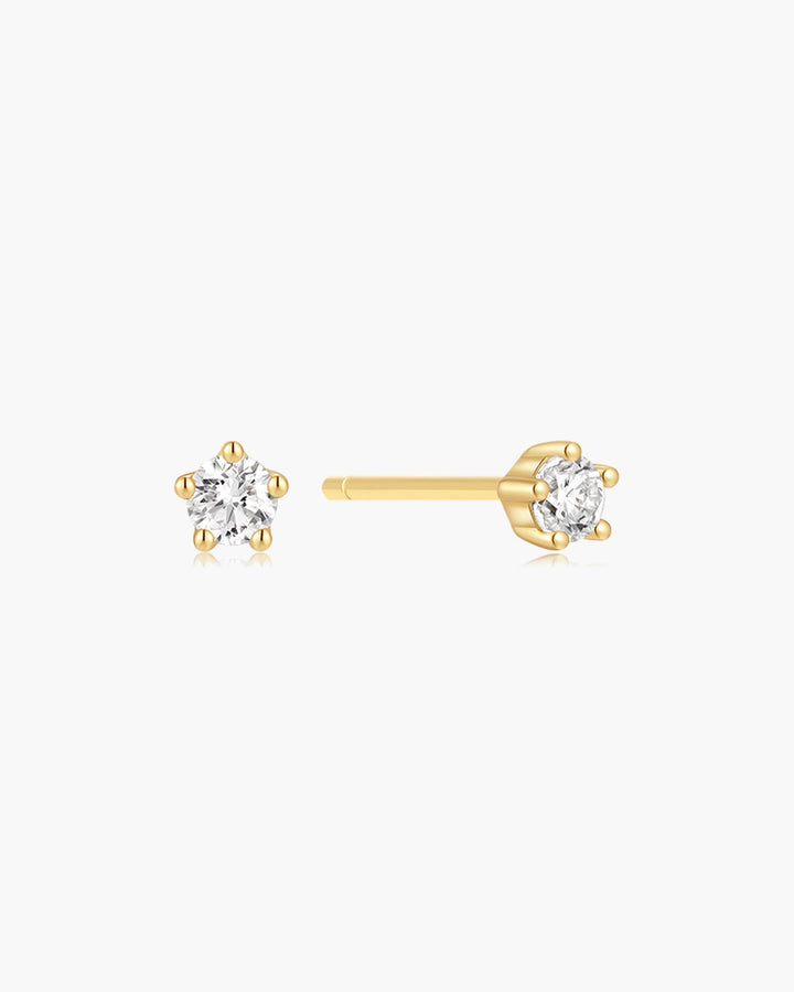 Ania Haie Gold Mini Five-Prong Sparkle Stud Earrings E079-04G