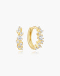 Ania Haie Gold Zig-Zag Pave Huggie Hoop Earrings E079-09G