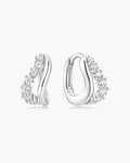 Ania Haie Silver Duet Wave Huggie Hoop Earrings E079-10H