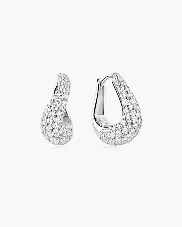 Ania Haie Silver Wave Huggie Hoop Earrings E079-11H