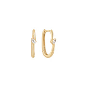 Ania Haie 14kt Gold White Sapphire Oval Earrings