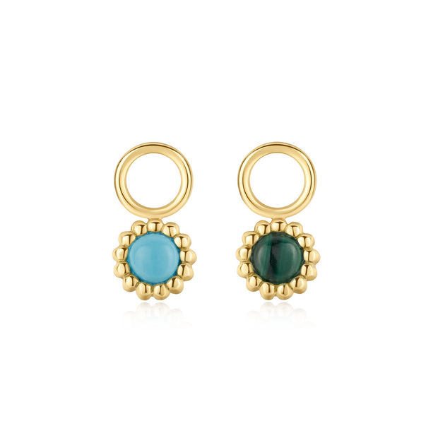 Ania Haie Gold Malachite and Turquoise Earring Charm