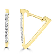 0.10ct HI I1 Diamond Earrings in 9K Yellow Gold