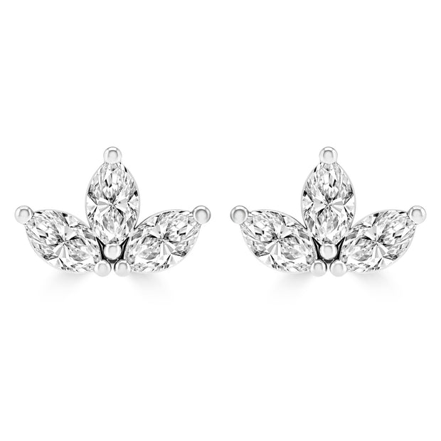 0.18ct HI I1 Diamond Earrings in 9K White Gold