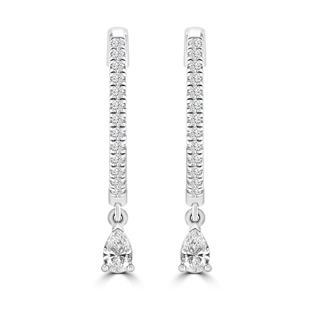 0.33ct HI I1 Diamond Earrings in 9K White Gold