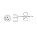 9K White Gold 0.15ct Diamond Bezel Stud Earrings