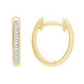 0.15ct Diamond Huggie Earrings in 9K Yellow Gold