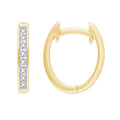 0.25ct Diamond Huggie Earrings in 9K Yellow Gold