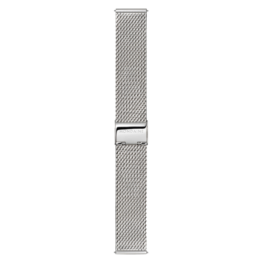 Mondaine Doppio Solar Stainless Steel 41mm Watch - MLE.41910.SM