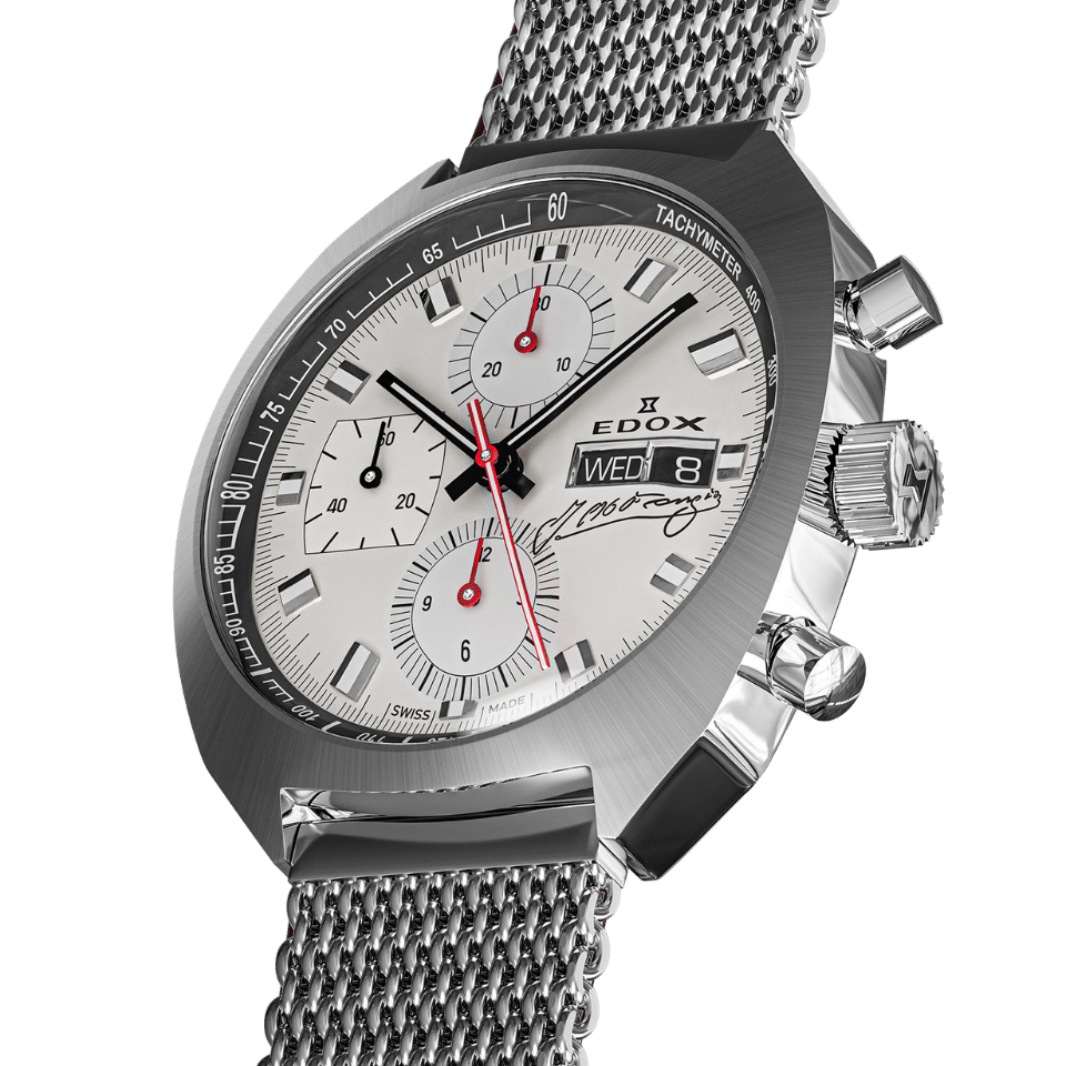 Edox Sportsman Chronograph Automatic Fangio Limited Edition Beige
