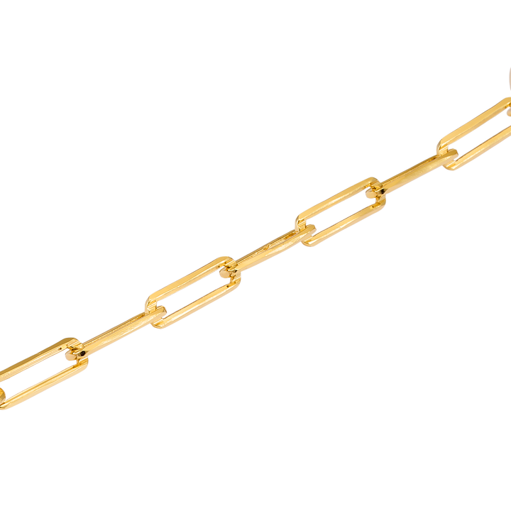 Charmed 14k Gold Vermeil Paper Clip 'O' Link Bracelet 18cm