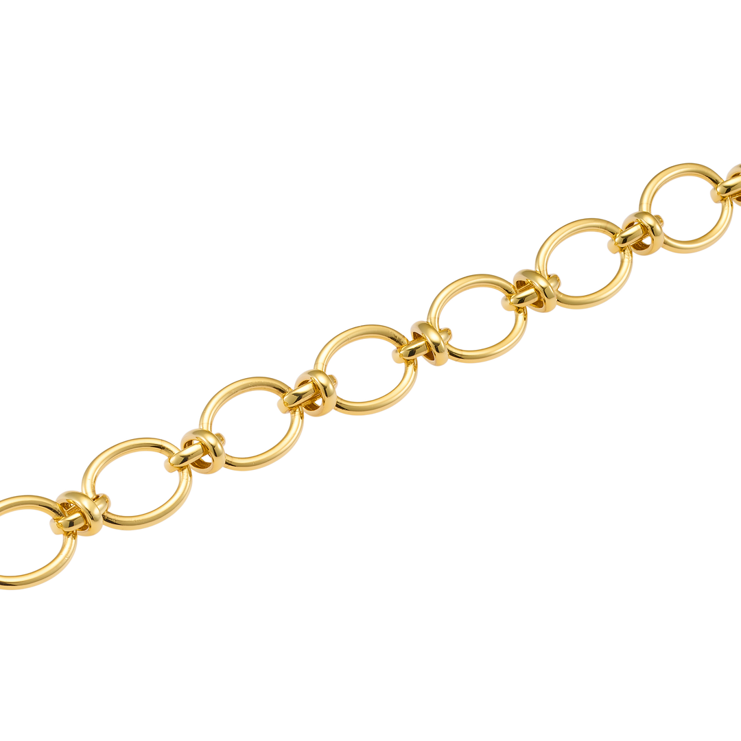 Lustre 14k Gold Vermeil Linked T-Bar Bracelet 19cm